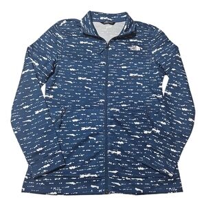 Women’s The North Face Speckled Steel Blue Full-Zip Jacket – Size Medium